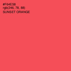 #F64E58 - Sunset Orange Color Image